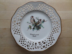 Áttört Arzberg Bavaria porcelán madaras kistányér 19 cm tengelic