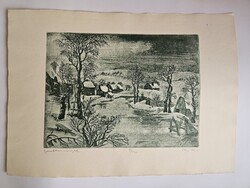 Gyermekkorom – Bruegel Szignózott rézkarc, 83/100