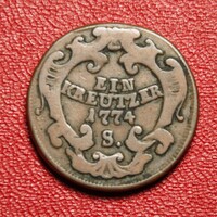 1 Kreuzer / Krajcár 1774 S II. József Ausztria