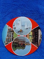 ZAMÁRDI - MOZAIK - KÖR ALAKÚ képeslap,1979., Balaton, postatiszta
