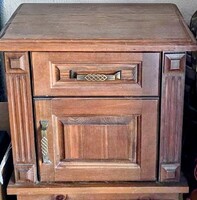 Walnut-colored Boro Pine Nightstand
