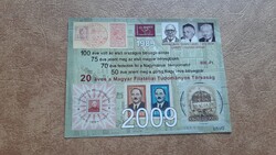 Memorial Card 2009 20 Years of the Hungarian Philatelic Scientific Society