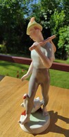 Kőbányai porcelángyár delta jelű Ludas Matyi szobra