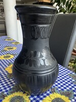 Nádudvari fekete kerámia váza