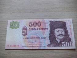 500 Forint 2007   A képen látható Szép állapotban ( Forgalomból Kivont Bankjegy )