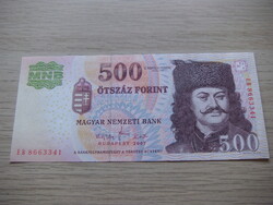 500 Forint 2007   A képen látható  Szép  állapotban ( Forgalomból Kivont Bankjegy )