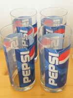 Régi 4 db Pepsi Cóla üdítő reklámos, 3 dl poharak - hibátlan -