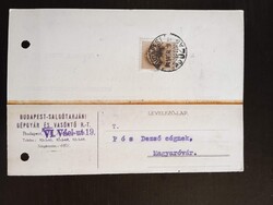 D210629 Budapest–Salgótarjáni Gépgyár és Vasöntő R.T. – Luna tűzhely – céges levelezőlap 1941