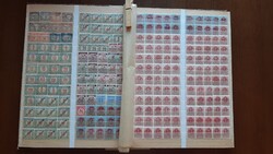 Postatiszta és pecsételt magyar portó és hivatalos rendező *,** 16 oldalas albumban