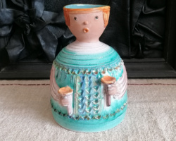 Kiss Roóz Ilona kerámia alakos váza - 20 cm -