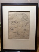 István Örkény graphic caricature