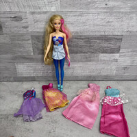 Mattel 2013 Color Shine Party rózsaszín tincses Barbie játék baba