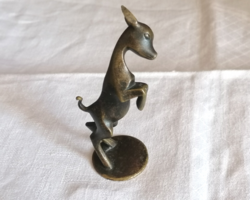 Art deco Karl Hagenauer bronz ágaskodó kecskegida figura