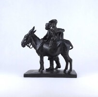 2B348 Markup Béla : "Az én lovam" 1904 bronz kisplasztika