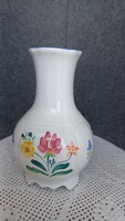 Herendi Ceramic Vase Village Pottery, Signed, Hand-painted