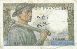 10 frank francs 1942.11.20. Franciaország