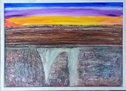 Under the surface. 50x70 cm. Created by Zsófia Károlyfi, award-winning artist + certificate