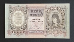 1000 Pengő 1943, VF+.