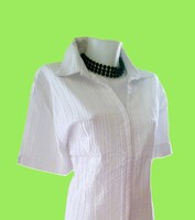 Divatos, Elegáns, Fehér Rövid Ujjú Ing. (Méret: (44 -46)! Kód: IN 190