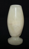 Tömör ónix / Natural ásvány  váza (16 cm, 854 g)