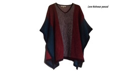 Meleg, kötött Love Knitwear poncsó one size