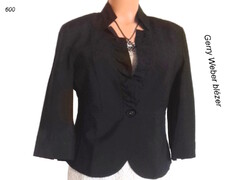Elegáns fekete Gerry Weber selyem blézer M/L-es 600