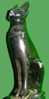 Antik Egyiptom kézzel faragott homokkő BASTET macskaisten MINI szobor 18 cm RITKA DARAB