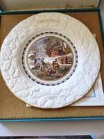 Coalport tányér, 1977-s karácsonyi sorozat első darabja