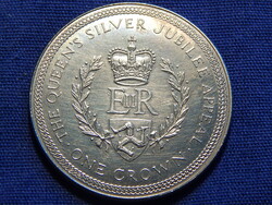 Man-sziget 1 Crown 1977 25. Évforduló - II. Erzsébet trónra lépése /monogram ERII/