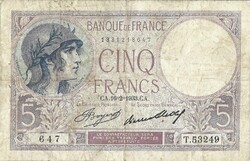 5 frank francs 1933.02.16. Franciaország