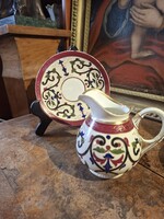 Gilded hand-painted porcelain pouring plate