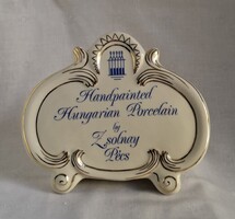 Zsolnay embléma márkatábla reklám nagy méretben hibátlan állapotban! 2/1