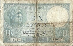 10 Francs Franks 1940.11.28. France
