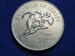 Jersey 2 Pounds 1986 XIII. Nemzetközösségi Játékok (alacsony veretszám, 50.000 darab)