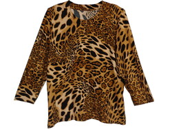 Rugalmas ocelot mintás tunika XXL-es 47