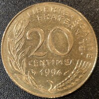 Franciaország 20 centime, 1994.