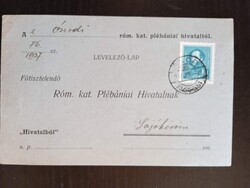 D210685  ÓNOD - Sajóköröm – római katolikus plébániai levelezőlap, házassági bejegyzés – 1937