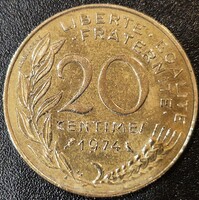 Franciaország 20 centime, 1974.