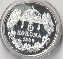 Királyi koronák 5 Korona II. Lipót eredeti certifikáció nincs meg.