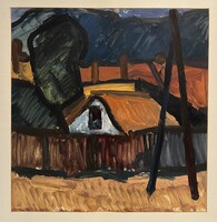 Répási Róza (1937- ) Vidéki ház, 1964 /számlát adunk/