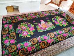 OLTÉNIAI JELENETES KÉZIMUNKA KILIM SZŐTTES !!
