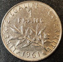 Franciaország 1 frank, 1961.