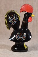 Decorative ceramic bottle with rooster, hand-painted Portugal ?