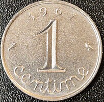 Franciaország 1 centime 1967.