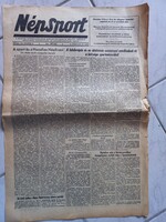 Népsport 1954. október 29. Aranycsapat Magyar–osztrák válogatott Bp. Honvéd
