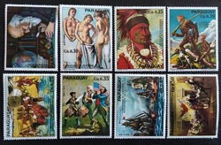 KS744 / Paraguay 1975 USA 200 éves - Festmények bélyegsor postatiszta