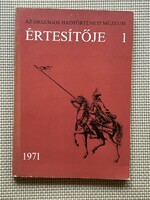 Hadtörténeti Múzeum Értesítője 1. - Rendjelek és kitüntetések + Zászló gyűjtemény - 1971-es RITKA!!