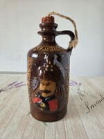 Roman Dracula Pattern Ceramic Pálinka Bottle