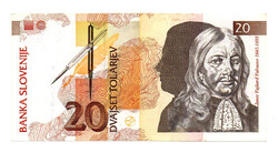 Szlovénia 20 Tolar Bankjegy 1992 P12a aUNC-UNC