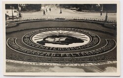Irredenta virágágy - Nagy Magyarország Budapest Szabadság tér képeslap cc 1920